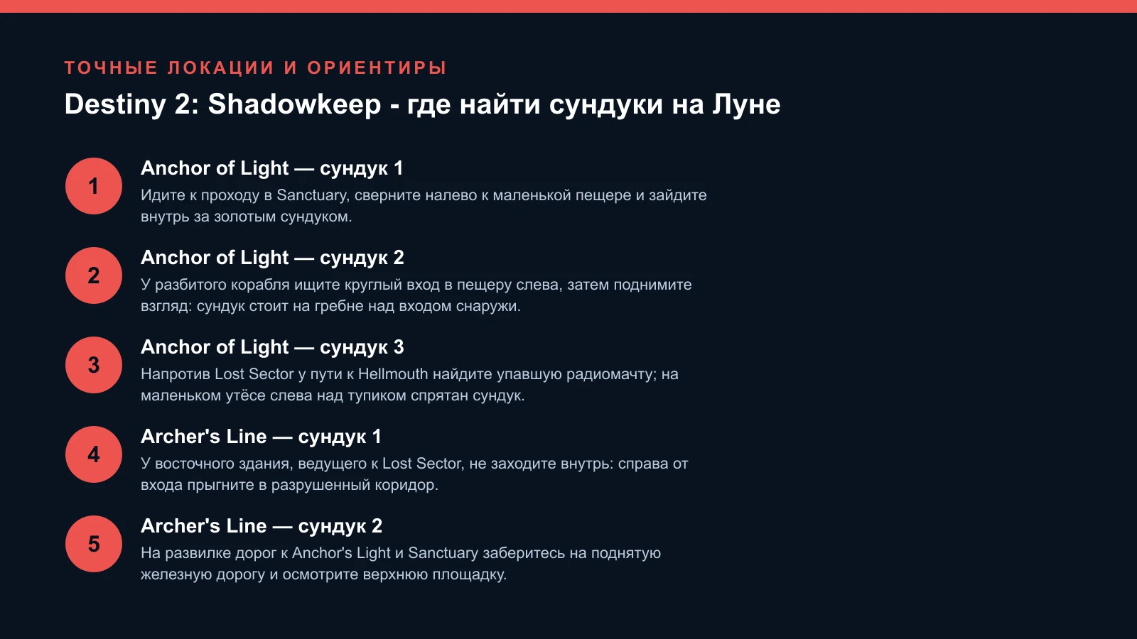 Destiny 2: Shadowkeep - где найти сундуки на Луне — проверенные шаги и ориентиры