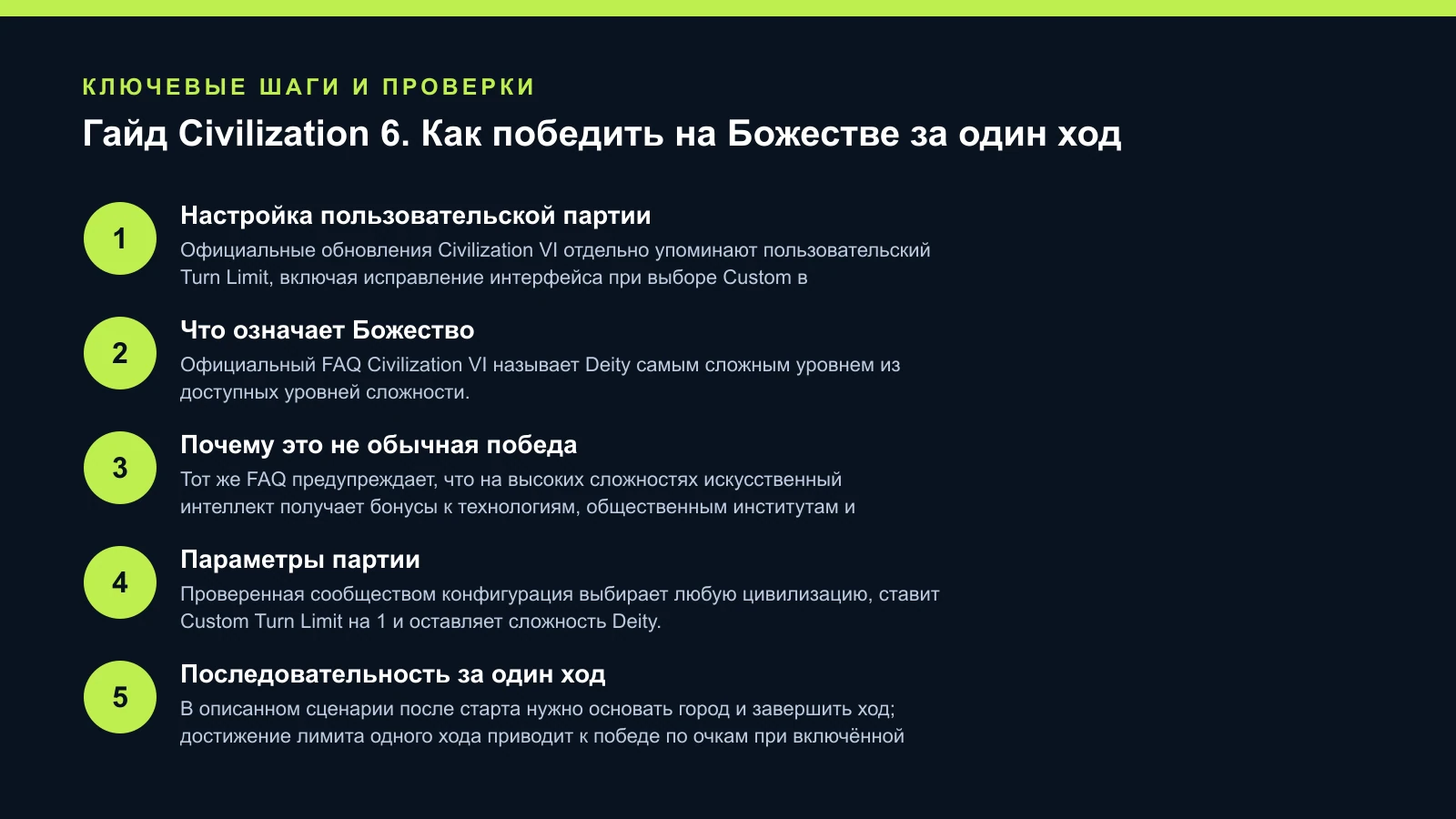 Гайд Civilization 6. Как победить на Божестве за один ход — проверенные шаги и ориентиры