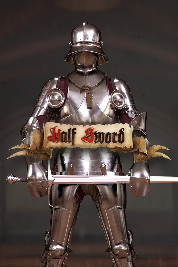 Half Sword: рыцарь в доспехах на официальной обложке игры.