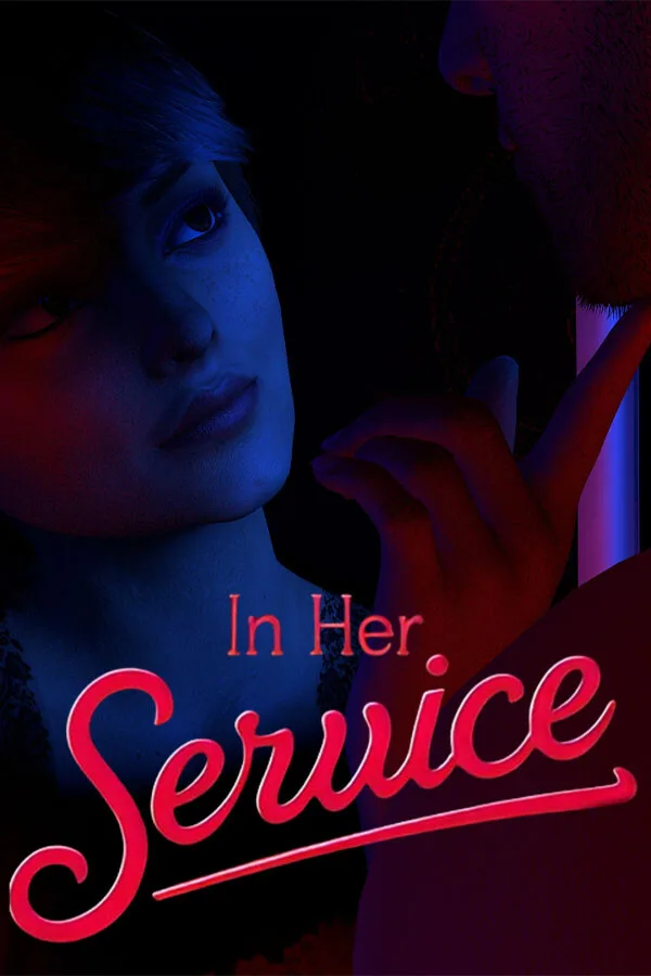 In Her Service: портрет героини и название на официальной обложке игры.