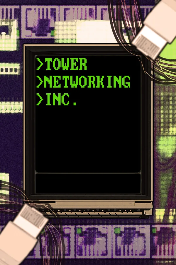 Tower Networking Inc.: терминал и кабели на официальной обложке игры.